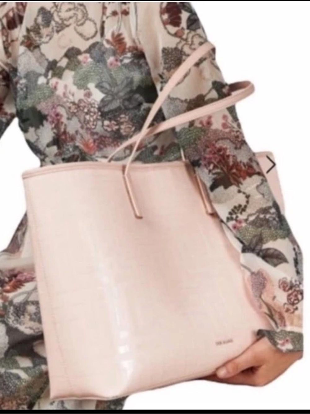 Ted Baker London T Logo Canvas Shopper Elenoor Tote Handbag NWT $159